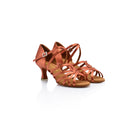 Papoutsia Latin Gynaikeia Dancin 8886-055-570 Dark Tan Pair MelizDanceShop