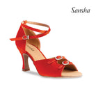 Papoutsia Latin Gynaikeia Sansha Milana Red MelizDanceShop