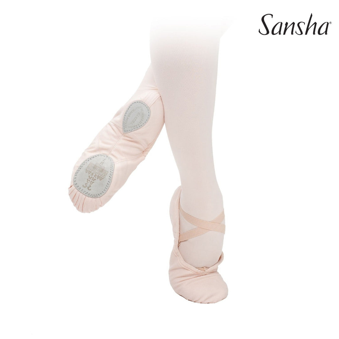 Papoutsia Mpaletou Ifasmatina Gynaikeia Andrika Sansha Silhouette Split Sole Light Pink MelizDanceShop