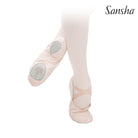 Papoutsia Mpaletou Ifasmatina Gynaikeia Andrika Sansha Silhouette Split Sole Light Pink MelizDanceShop