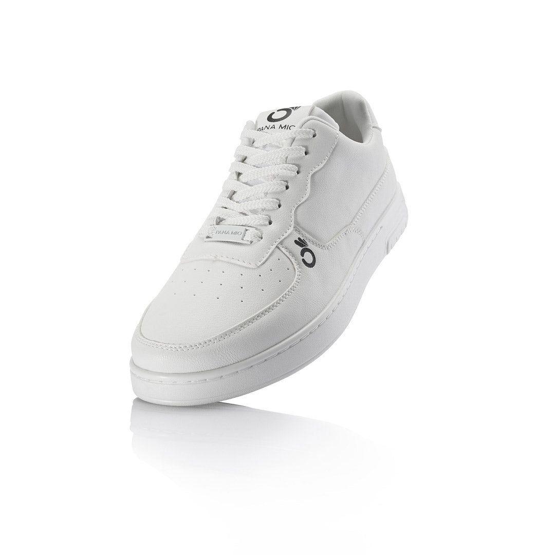 Papoutsia Xorou Athlitika Panamio Low Top White Front MelizDanceShop