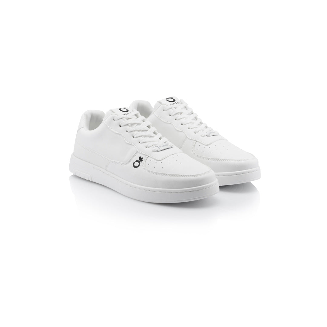 Papoutsia Xorou Athlitika Panamio Low Top White Pair Front MelizDanceShop