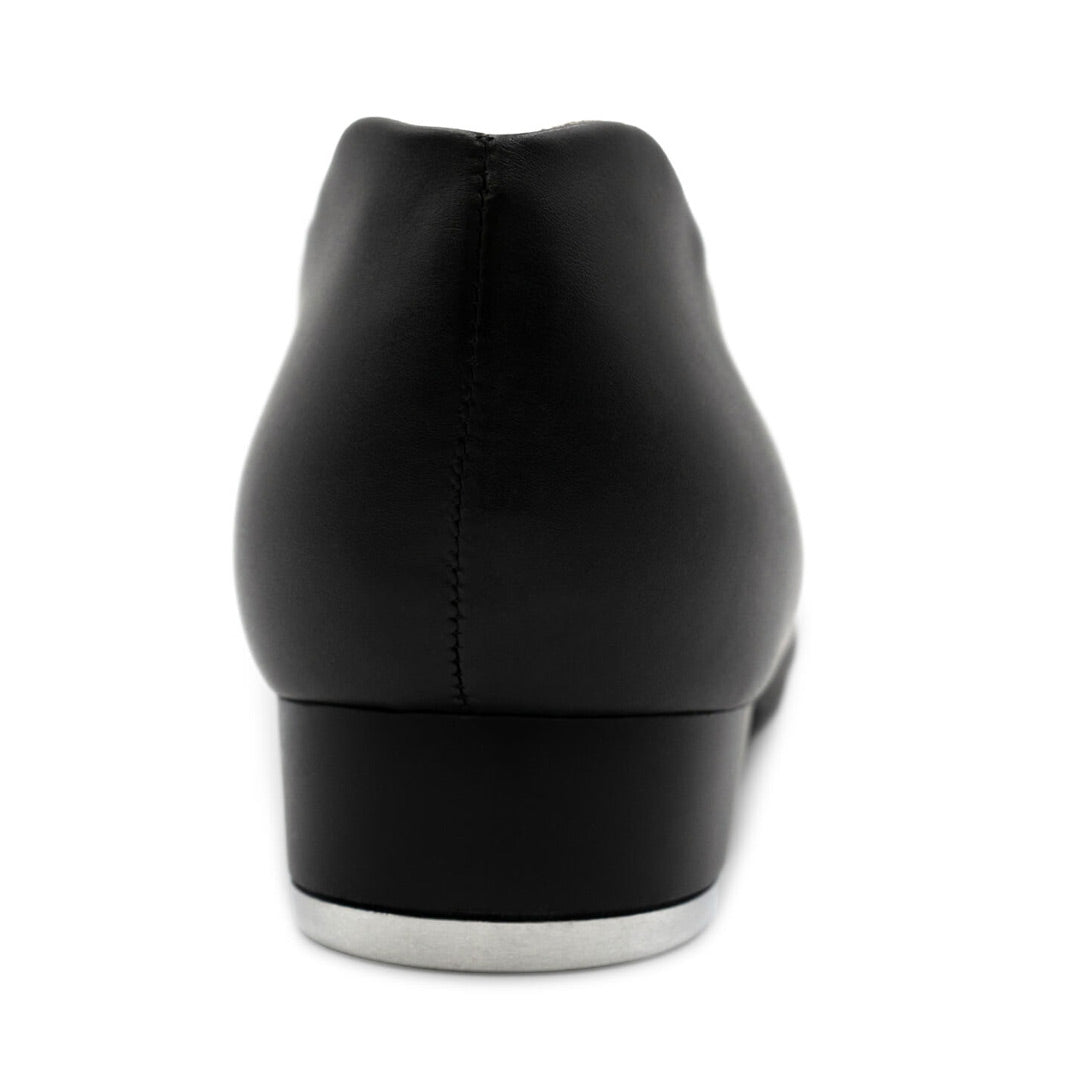 Papoutsia Xorou Klaketes Capezio 443 Tic Tap Toe Tap Shoes Leather Black Back MelizDanceShop