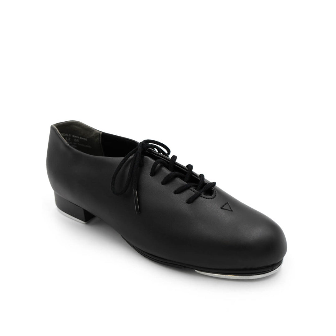 Papoutsia Xorou Klaketes Capezio 443 Tic Tap Toe Tap Shoes Leather Black Profile MelizDanceShop