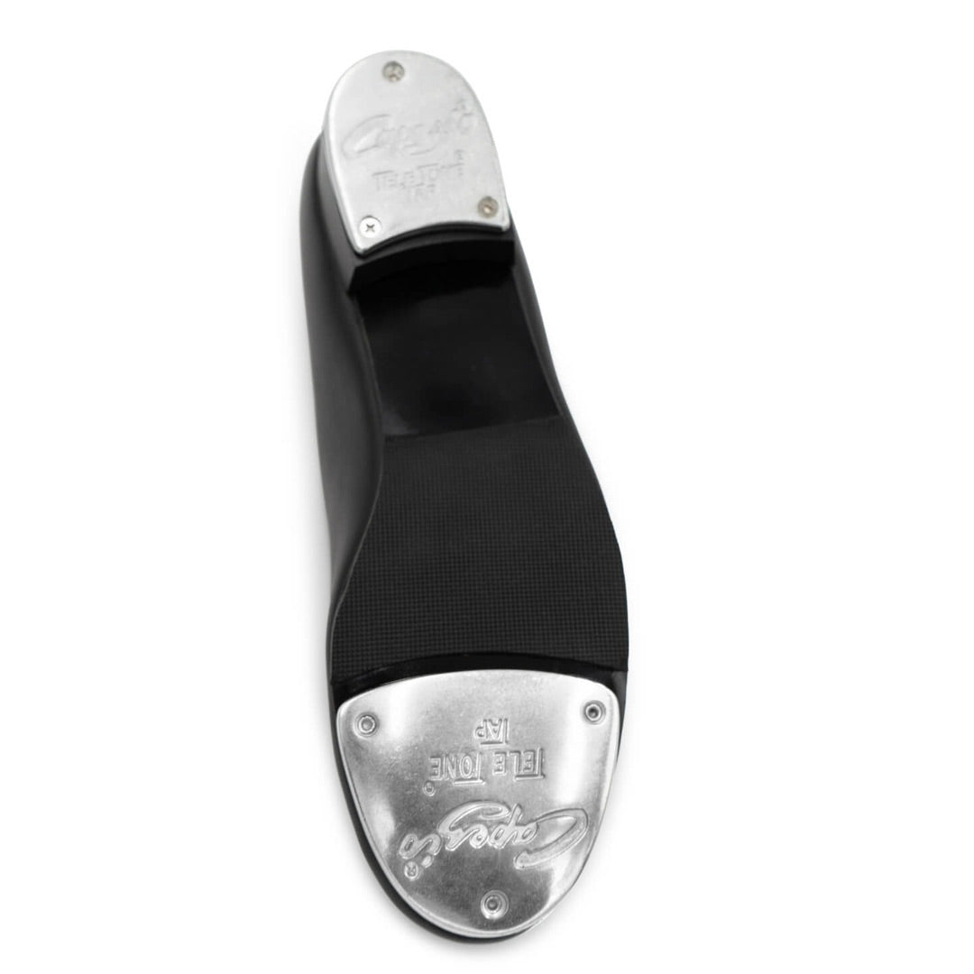 Papoutsia Xorou Klaketes Capezio 443 Tic Tap Toe Tap Shoes Leather Black Sole 2 MelizDanceShop