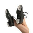 Papoutsia Xorou Klaketes Capezio 443 Tic Tap Toe Tap Shoes Leather Black Sole MelizDanceShop