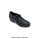 Papoutsia Xorou Klaketes Capezio 473 Downtown Tap Shoes Black Profile MelizDanceShop