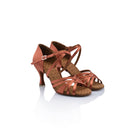 Papoutsia Xorou Latin Gynaikeia Dancin 9559-075-570 Innovation Dark Tan Pair MelizDanceShop