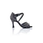 Papoutsia Xorou Latin Gynaikeia Me Strass Dancin 9950-080-510 Black With Strass Profile MelizDanceShop