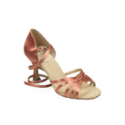 Papoutsia Xorou Latin Gynaikeia RayRose Hygea XW ExtraWide Dark Tan MelizDanceShop