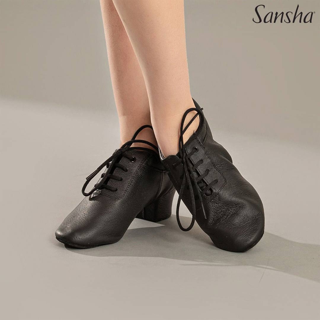 Papoutsia Xorou Latin Practice Gynaikeia Sansha Frivole Leather Black 3 MelizDanceShop