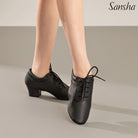 Papoutsia Xorou Latin Practice Gynaikeia Sansha Frivole Leather Black MelizDanceShop