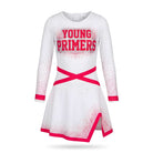 Stoli Mazoretas Agonistiki refresh Young Primers Cheerleading Uniform White Coral MelizDanceShop