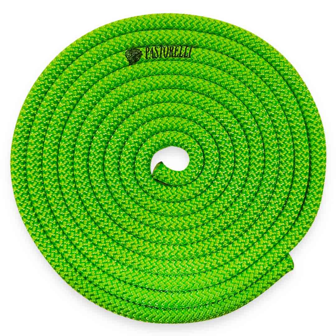 Sxoinaki Rythmikis Gymnastikis Agonistiko Pastorelli New Orleans Monochromatic Rope FIG 00100 Fluorescent Green MelizDanceShop