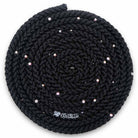 Sxoinaki Rythmikis Gymnastikis Monoxromo Me Strass Agonistiko Pastorelli Patrasso Monochromatic Rope with Swarovski Rhinestones FIG 02403 Black MelizDanceShop