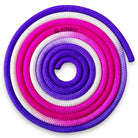 Sxoinaki Rythmikis Gymnastikis Polixromo Agonistiko Pastorelli New Orleans Multicolor Rope FIG 00100 White Fuchsia Violet MelizDanceShop