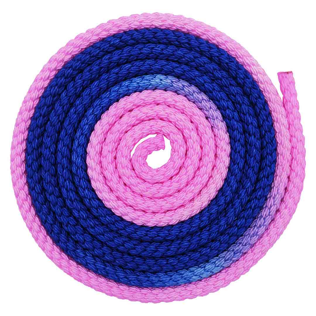 Sxoinaki Rythmikis Gymnastikis Polixromo Agonistiko Pastorelli Patrasso Multicolored Rope FIG 00283 Pink Lilac Blue MelizDanceShop