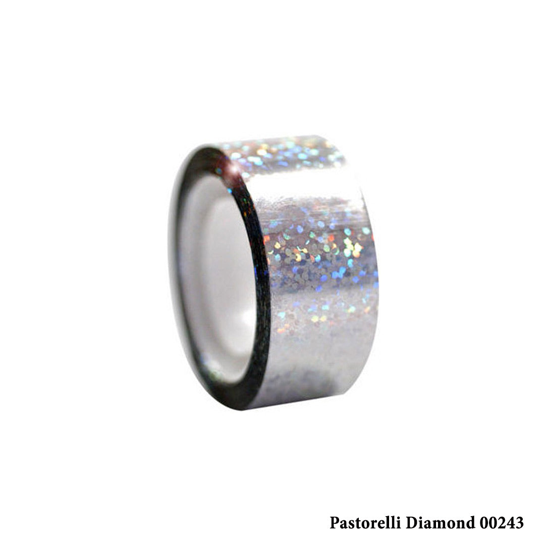 Tainia Gia Stefani Rhythmikis Gymnastikis Pastorelli Diamond 00243 Silver Hoop Tapes MelizDanceShop