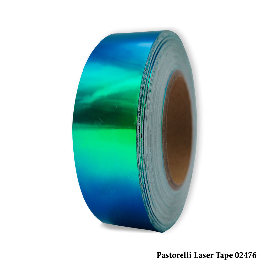 Tainia Gia Stefani Rhythmikis Gymnastikis Pastorelli Laser 02476 Blue Green Adhesive Hoop Tape MelizDanceShop