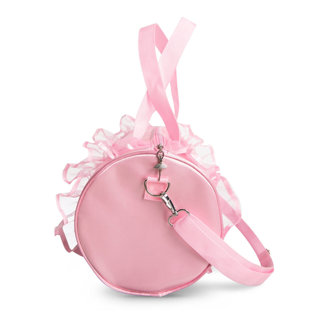 Tsanta Mpaletou Paidiki Capezio B281 Senquin Ballerina Barrel Bag Pink Profile MelizDanceShop