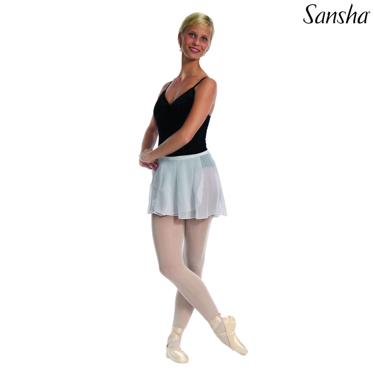 Fo;usta Mpaletou Gynaikeia Deti Sansha Zephyr Wrap Around White MelizDanceShop