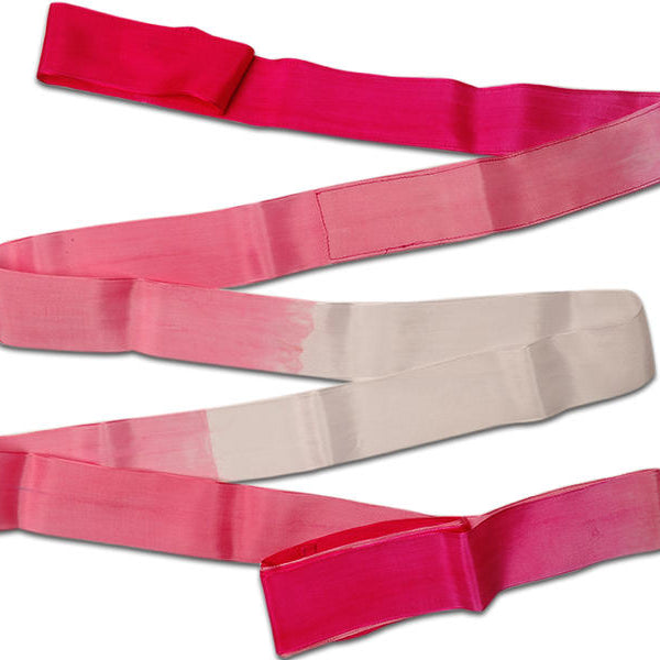 Kordela Rythmikis Gymnastikis Polixrwmi Agonostiki Pastorelli Shaded 5m FIG 00055 Magenta Pink White MelizDanceShop