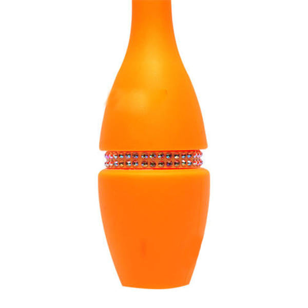 Korines Rythmikis Gymnastikis Pastorelli Plastic With Strass FIG 45cm Orange Orange Strass MelizDanceShop