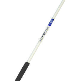 Mpagketa Rythmikis Gymnastikis Agonostiki Pastorelli White Ribbon Stick FIG 00400 Black Grip MelizDanceShop
