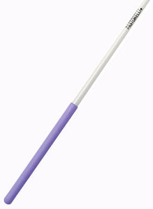 Mpagketa Rythmikis Gymnastikis Agonostiki Pastorelli White Ribbon Stick FIG 00400 Lilac Grip MelizDanceShop