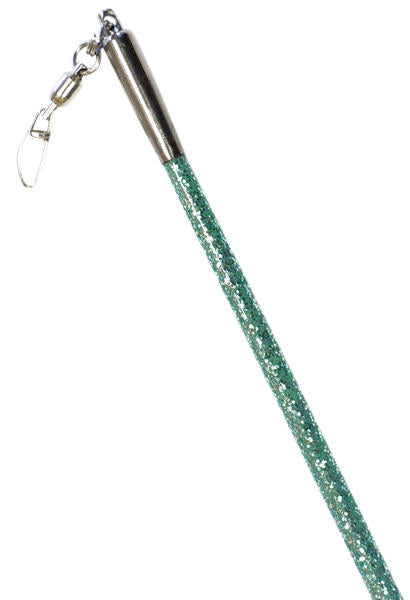 Ribbon Stick Mpagketa Kordelas Rythmikis Gymnastikis Agonistiki Pastorelli Glitter Stick FIG 00400 Glitter Aqua Green Pink Grip MelizDanceShop