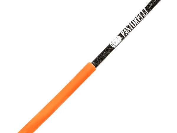 Ribbon Stick Mpagketa Kordelas Rythmikis Gymnastikis Agonistiki Pastorelli Glitter Stick FIG 00400 Glitter Black Orange Grip MelizDanceShop