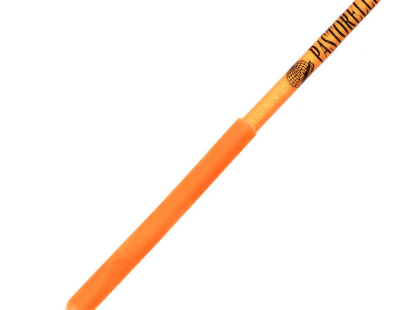 Ribbon Stick Mpagketa Kordelas Rythmikis Gymnastikis Agonistiki Pastorelli Glitter Stick FIG 00400 Glitter Fluo Orange Orange Grip MelizDanceShop