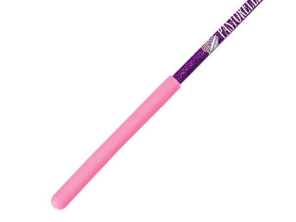 Ribbon Stick Mpagketa Kordelas Rythmikis Gymnastikis Agonistiki Pastorelli Glitter Stick FIG 00400 Glitter Fuchsia Pink Grip MelizDanceShop