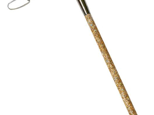 Ribbon Stick Mpagketa Kordelas Rythmikis Gymnastikis Agonistiki Pastorelli Glitter Stick FIG 00400 Glitter Gold Pink Grip MelizDanceShop