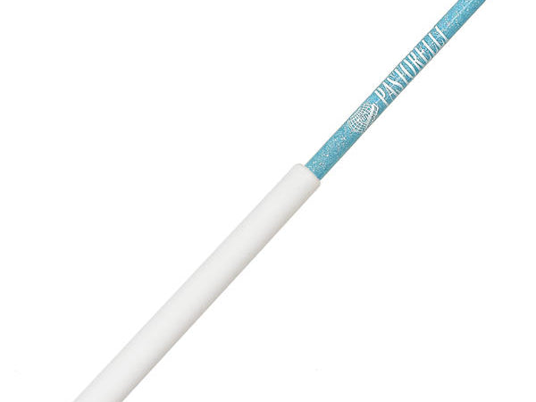 Ribbon Stick Mpagketa Kordelas Rythmikis Gymnastikis Agonistiki Pastorelli Glitter Stick FIG 00400 Glitter Light Blue White Grip MelizDanceShop