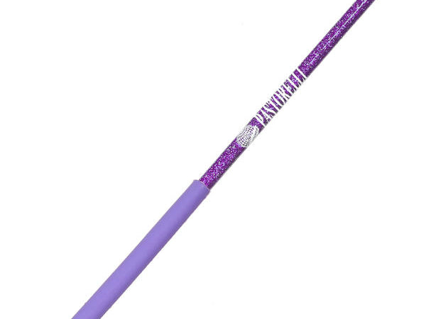 Ribbon Stick Mpagketa Kordelas Rythmikis Gymnastikis Agonistiki Pastorelli Glitter Stick FIG 00400 Glitter Lilac Lilac Grip MelizDanceShop
