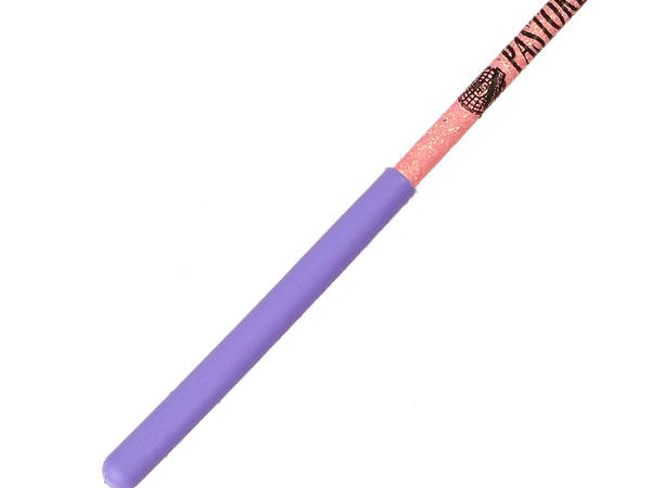 Ribbon Stick Mpagketa Kordelas Rythmikis Gymnastikis Agonistiki Pastorelli Glitter Stick FIG 00400 Glitter Pink Lilac Grip MelizDanceShop