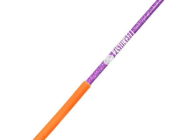 Ribbon Stick Mpagketa Kordelas Rythmikis Gymnastikis Agonistiki Pastorelli Glitter Stick FIG 00400 Glitter Pink Violet Orange Grip MelizDanceShop