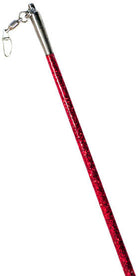 Ribbon Stick Mpagketa Kordelas Rythmikis Gymnastikis Agonistiki Pastorelli Glitter Stick FIG 00400 Glitter Red Pink Grip MelizDanceShop
