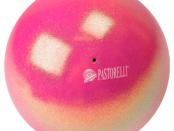 Mpala Rythmikis Gymnastikis Agonistiki Pastorelli High Vision Glitter FIG 00020 Fluo Baby Pink MelizDanceShop