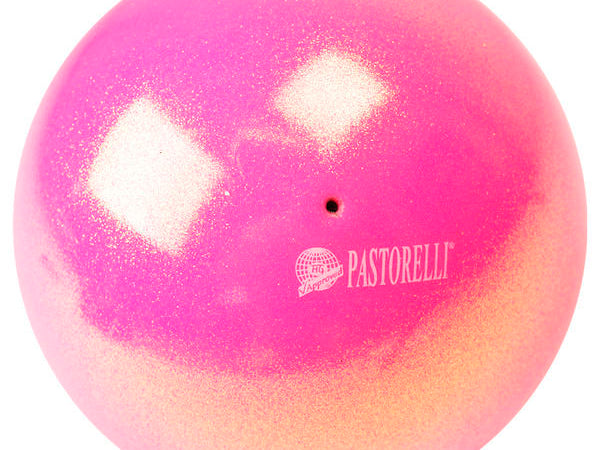 Mpala Rythmikis Gymnastikis Agonistiki Pastorelli High Vision Glitter FIG 00020 Fluo Pink MelizDanceShop