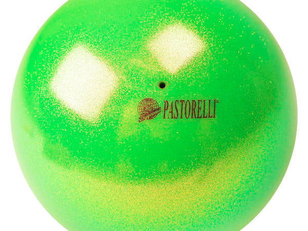 Mpala Rythmikis Gymnastikis Agonistiki Pastorelli High Vision Glitter FIG 00020 Green MelizDanceShop