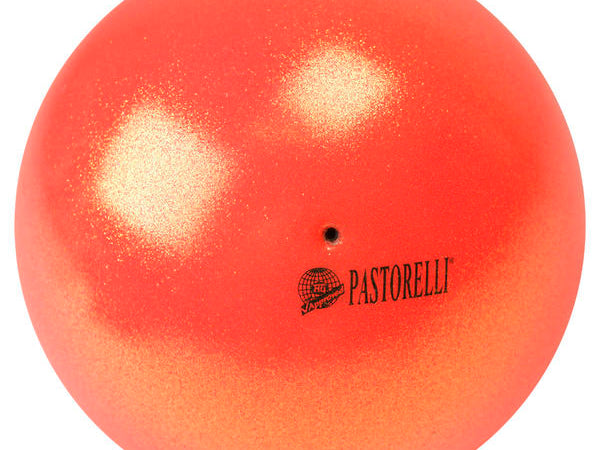 Mpala Rythmikis Gymnastikis Agonistiki Pastorelli High Vision Glitter FIG 00020 Red Orange MelizDanceShop