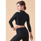 Mpoustaki Xorou Gynaikeio Practice GrandPrix Fabi Black Back MelizDanceShop