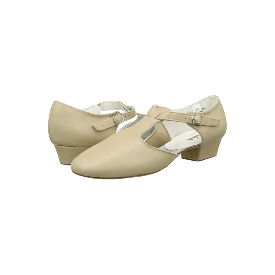 Papoutsia Didaskalias Dermatina Gynaikeia Sansha Diva Tan Pair MelizDanceShop