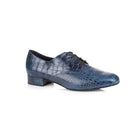 Papoutsia Latin Andrikal Ballroom  American Smooth Xeiropoihta FreedOfLondon Kelly Navy Blue Croc Leather MelizDanceShop