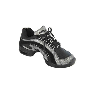Papoutsia Latin Athlitika Unisex Sneakers Sansha Electron Silver Black MelizDanceShop