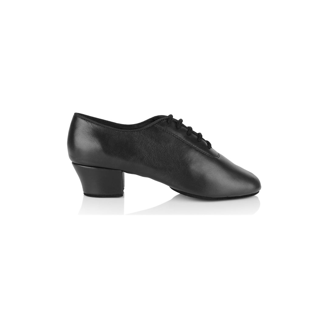 Papoutsia Latin Paidika Xeiropoihta Ray Rose Lightning Leather Black Profile MelizDanceShop