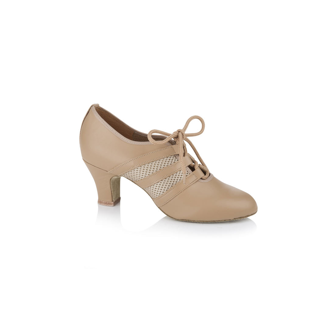 Papoutsia Latin Practice Gynaikeia Xeiropoihta Freed Of London Verona Leather Mesh Tan MelizDanceShop