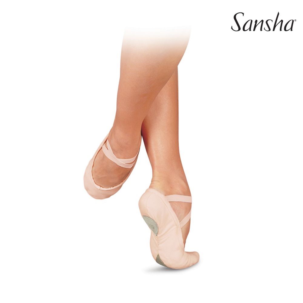 Papoutsia Mpaletou Ifasmatina Gynaikeia Andrika Sansha Pro 1 C Split Sole Light Pink MelizDanceShop